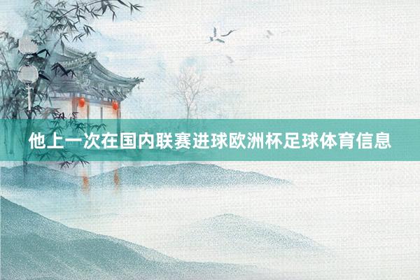 他上一次在国内联赛进球欧洲杯足球体育信息