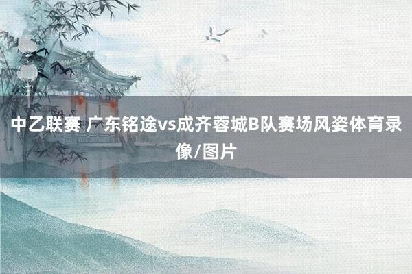 中乙联赛 广东铭途vs成齐蓉城B队赛场风姿体育录像/图片