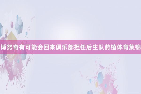 博努奇有可能会回来俱乐部担任后生队莳植体育集锦