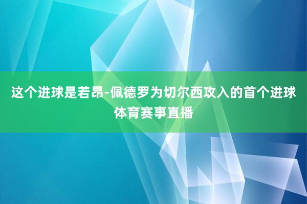 这个进球是若昂-佩德罗为切尔西攻入的首个进球体育赛事直播