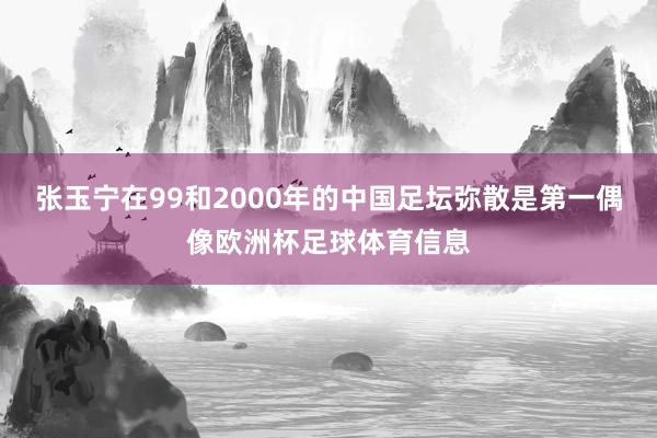 张玉宁在99和2000年的中国足坛弥散是第一偶像欧洲杯足球体育信息