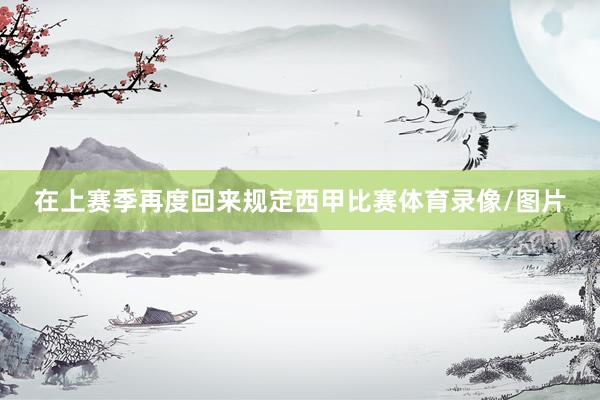 在上赛季再度回来规定西甲比赛体育录像/图片