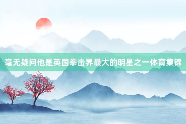 毫无疑问他是英国拳击界最大的明星之一体育集锦