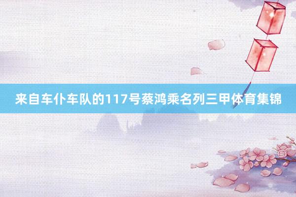 来自车仆车队的117号蔡鸿乘名列三甲体育集锦