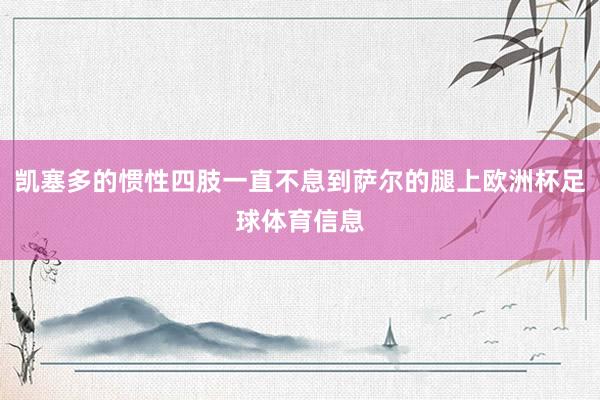 凯塞多的惯性四肢一直不息到萨尔的腿上欧洲杯足球体育信息