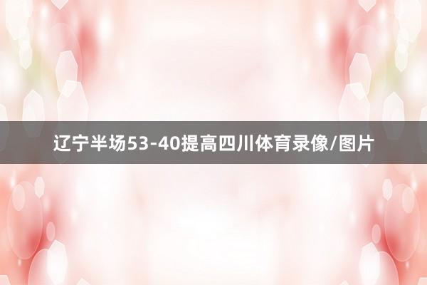 辽宁半场53-40提高四川体育录像/图片