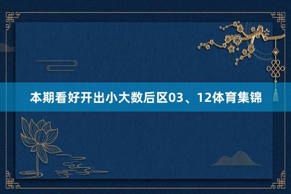 本期看好开出小大数后区03、12体育集锦