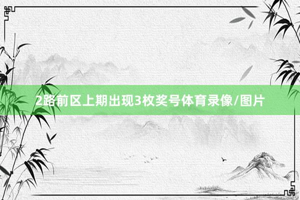 2路前区上期出现3枚奖号体育录像/图片