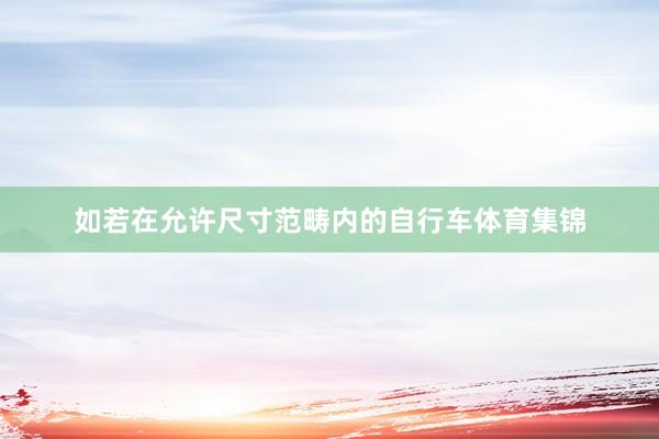如若在允许尺寸范畴内的自行车体育集锦