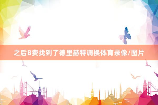 之后B费找到了德里赫特调换体育录像/图片