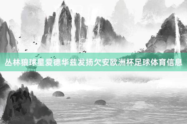 丛林狼球星爱德华兹发扬欠安欧洲杯足球体育信息