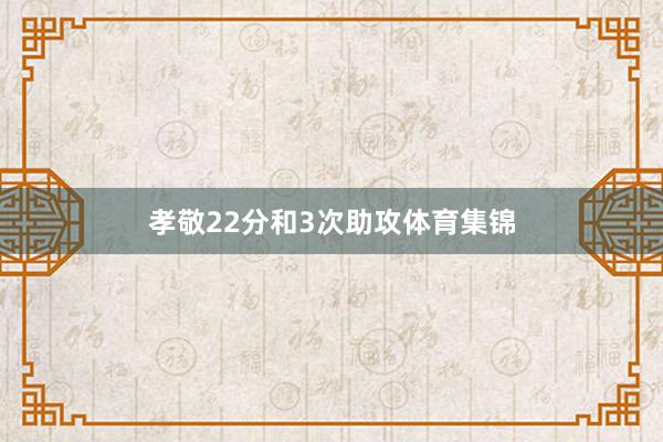 孝敬22分和3次助攻体育集锦