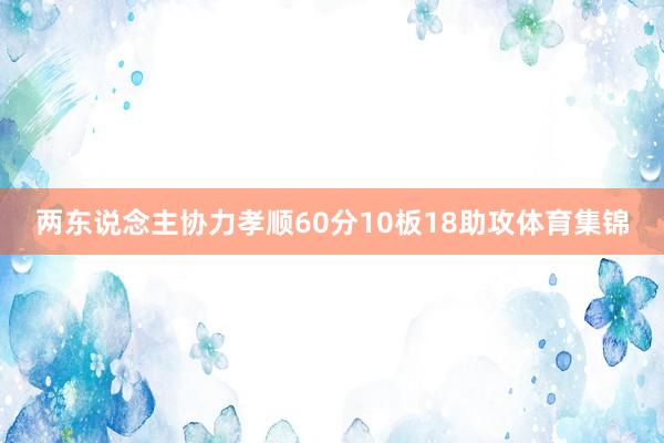 两东说念主协力孝顺60分10板18助攻体育集锦