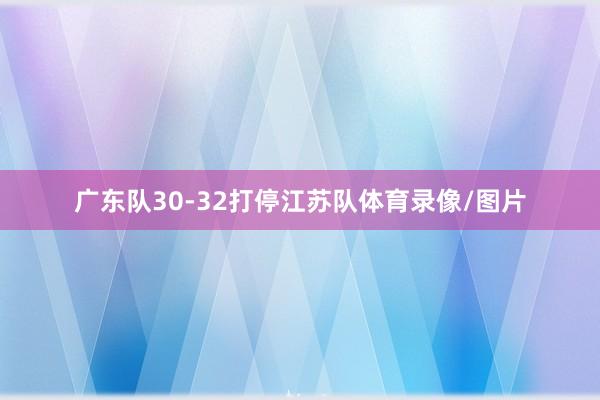 广东队30-32打停江苏队体育录像/图片